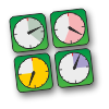several colored timers